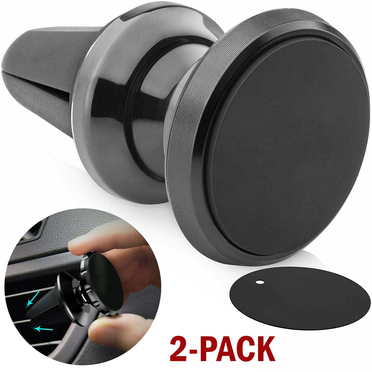 2x 360 Magnetic Car Mount Holder Air Vent Stand Universal For Mobile C –  Shades of Cents